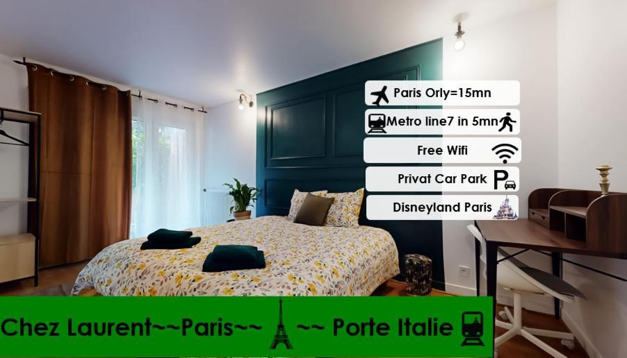 8 People - 4 Rooms - 2 Salle De Bain - Metro 7 & 14 - Porte Italie - Private Car Park- Wifi Le Kremlin-Bicêtre Exterior foto